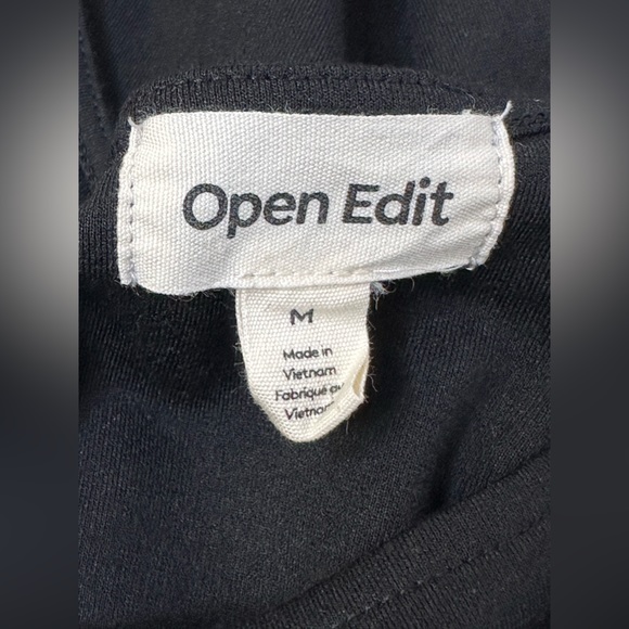 NWOT Open Edit Black Scoop Neck Midi Dress, Size M - Picture 4 of 6